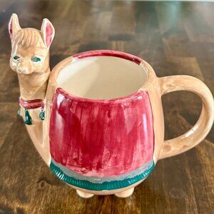 Mayco 2018 Hand Painted  Llama Mug Ceramic 16fl oz